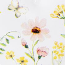 Artículo Colgantes de corazón con motivos florales como decoración de pared, 7 cm, 6 piezas