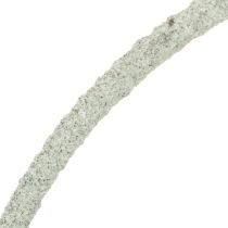 Artículo Anillo decorativo de metal sobre soporte de madera para decoración de mesa, 43 cm.