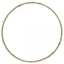 Anillo de decoración cordón de yute envuelto en metal anillo de metal Ø25cm 10pcs
