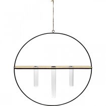 Artículo Anillo decorativo para colgar con gafas metal negro Ø35cm