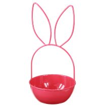 Artículo Maceta de Pascua, decoración, conejo, cesta de metal para uso interior/exterior, 33cm