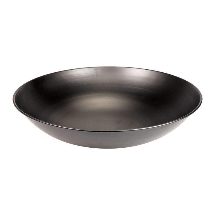 Cuenco metálico decorativo cuenco metálico redondo negro con base Ø40cm