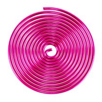 Alambre caracol metal rosa 2mm 120cm 2uds