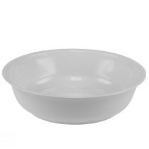 Artículo Cuenco de metal cuenco blanco aspecto esmaltado Ø25cm H7cm