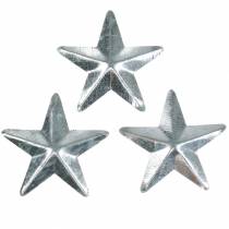 Artículo Estrella Metal Plata 4cm 48pcs