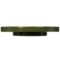Artículo Bandeja decorativa verde con borde dorado, estilo moderno, 30 cm.