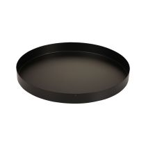 Artículo Bandeja de metal bandeja para velas redonda negra Ø20cm H2,5cm 2ud