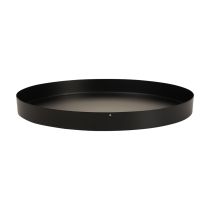 Artículo Bandeja de metal bandeja para velas redonda negra Ø20cm H2,5cm 2ud