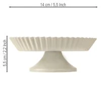Artículo Plato metálico Tartera decorativa con pie Gris Ø14cm 2uds