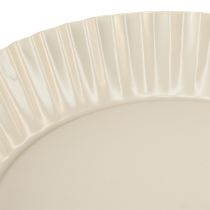 Artículo Placa de metal gris retro decorativa con base de metal Ø24cm 2uds