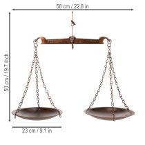 Artículo Báscula decorativa de diseño nostálgico para la cocina y el salón, estilo vintage, 58 cm.