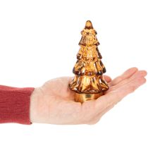 Artículo Adorno navideño de cristal con luces LED para interiores, funciona con pilas, 13 cm, 2 unidades.