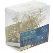 Artículo Cadena de luces de racimo LED temporizador de caída interior blanco cálido 1,2 m