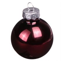 Artículo Mini bolas de cristal para Navidad en Berry Ø3cm 22uds
