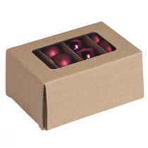 Artículo Mini bolas de cristal para Navidad en Berry Ø3cm 22uds