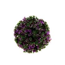Artículo Mini bola decorativa violeta con flores artificiales Ø10cm 1ud
