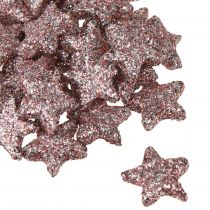 Artículo Mini decoración dispersa estrellas decoración mica rosa 1,5cm 144 piezas