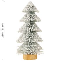 Artículo Mini árbol de Navidad iluminado LED abeto con nieve 28cm