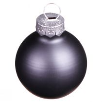 Artículo Mini bolas navideñas bolas de cristal antracita Ø3cm 22uds