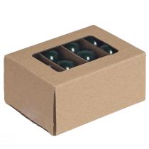 Artículo Mini bolas navideñas cristal esmaltado verde Ø3cm 22uds