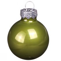 Artículo Mini bolas navideñas cristal verde claro mix Ø3cm 22 piezas