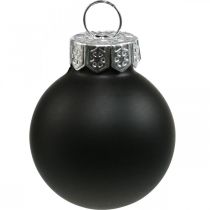 Artículo Mini bolas navideñas cristal negro brillo/mate Ø2,5cm 24 uds