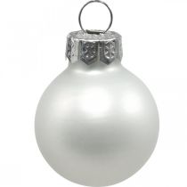 Artículo Mini bolas navideñas cristal blanco brillo/mate Ø2,5cm 24p