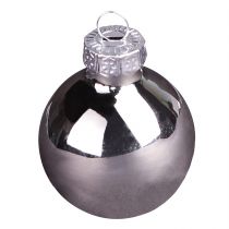 Artículo Mini bolas navideñas plata albaricoque vaso Ø3cm 22uds