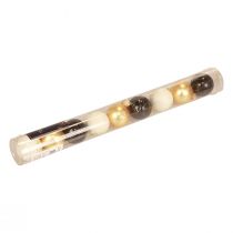 Artículo Mini bolas navideñas cristal blanco negro oro Ø3cm 9 piezas