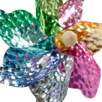 Molino de viento, decoración de verano, molinillo en un palo, colorido, decoración para fiestas de cumpleaños infantiles Ø16cm 4 piezas