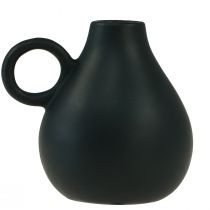 Artículo Mini jarrón de cerámica con mango negro, decoración de cerámica Al 8,5 cm