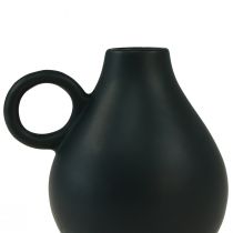 Artículo Mini jarrón de cerámica con mango negro, decoración de cerámica Al 8,5 cm