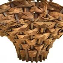 Artículo Cesta mini con asa cesta mimbre cesta asa marrón 15×11cm