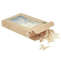 Artículo Mini mariposas decorativas dispersas de metal dorado 3cm 50 piezas