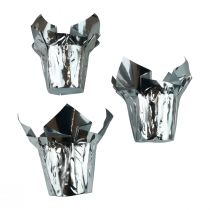 Artículo Mini macetero plateado embalaje de regalo Ø4,5cm H7cm 8 piezas