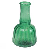 Mini florero de vidrio florero verde Ø8,5cm H15cm