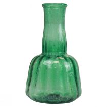 Mini florero de vidrio florero verde Ø8,5cm H15cm