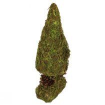 Mini árbol de Navidad decoración de mesa artificial árbol de musgo Al. 18 cm