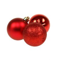 Artículo Mini bola navideña roja Ø3cm 14 piezas