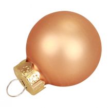 Artículo Mini bolas navideñas cristal albaricoque brillo/mate Ø2,5cm 20uds