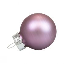 Mini bolas navideñas cristal lila violeta brillo/mate Ø2,5cm 20ud