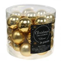 Artículo Mini bolas navideñas de cristal doradas Ø2,5cm 22 uds