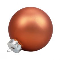 Artículo Mini bolas navideñas de cristal bolas de cristal rojo-marrón Ø4cm 24ud