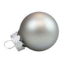Mini bolas navideñas cristal plata brillo/mate Ø2,5cm 20p