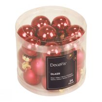 Artículo Mini bolas navideñas rojas mate/brillante Ø2,5cm 22 uds