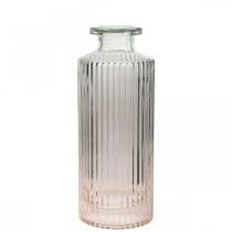 Mini florero vidrio botella decorativa marrón claro retro Ø5cm H13.5cm