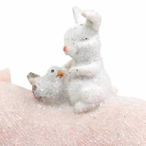 Artículo Conjunto de figura decorativa cerdito con amigos animales 9.3cm × 7.5 / 8.5cm 2pcs
