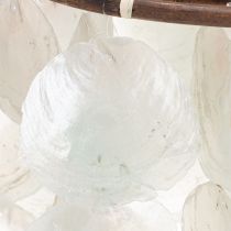 Artículo Móvil de campanillas de viento de concha de Capiz, redondo, de 70 cm de largo, para balcón o jardín.