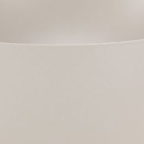 Artículo Macetero moderno de metal decorativo, trofeo gris, Ø20 cm, altura 16,5 cm