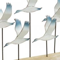 Decoración marinera de verano, gansos voladores, decoración de metal para colocar H27cm L30cm